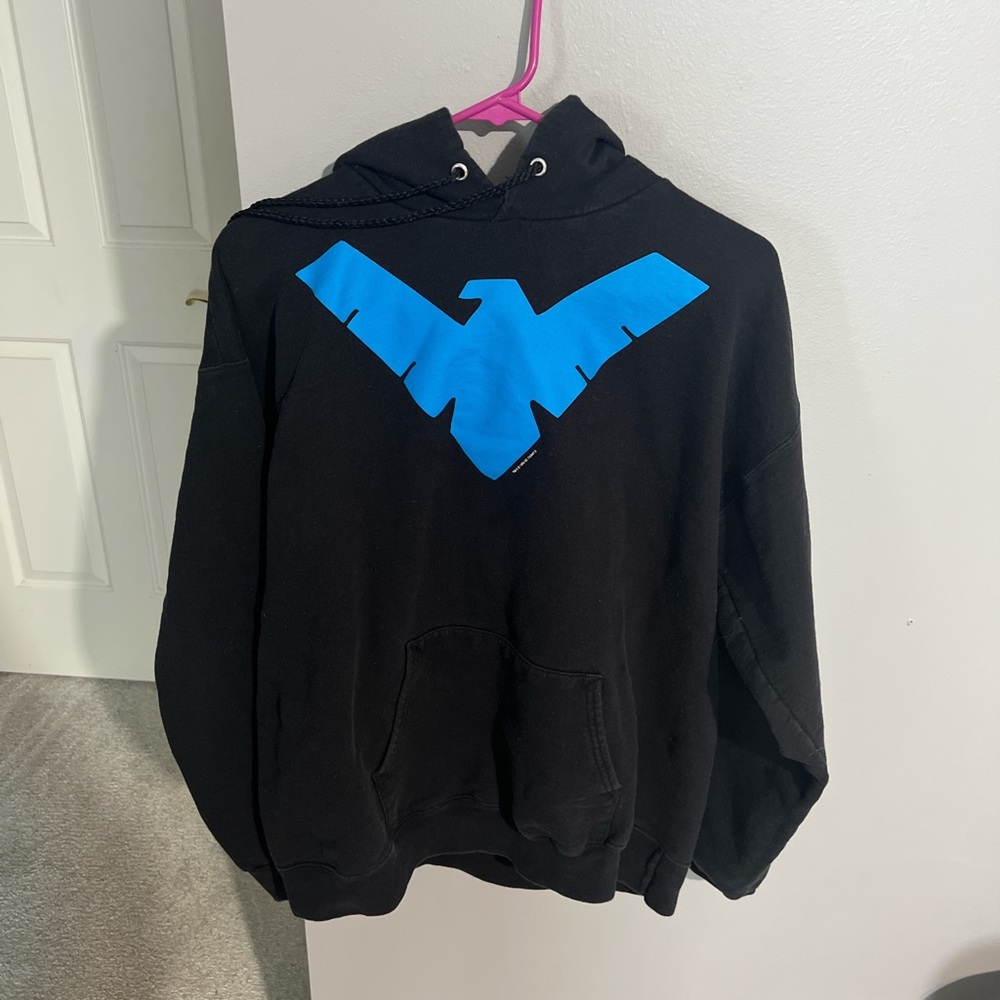 Vintage 1999 DC Comics Nightwing Blue Symbol Hoodie